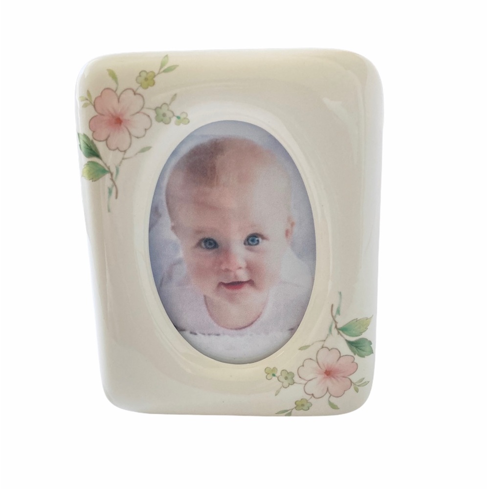 Mini Ceramic Baby Floral Photo Frame - Picture 6 of 6